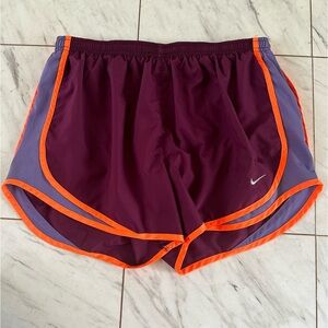 Nike Athletic Shorts Orange and Purple Performance Design